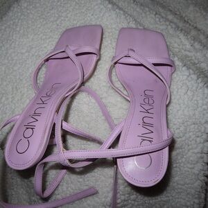 Calvin Klein Pink Minimalist Sandals